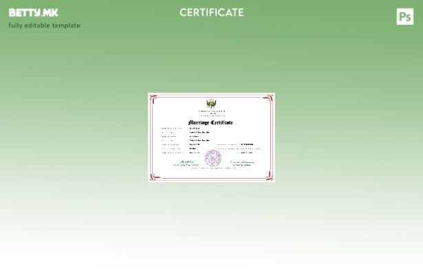 модерен стил Централноафриканска република за брак шаблон Word и PDF шаблон